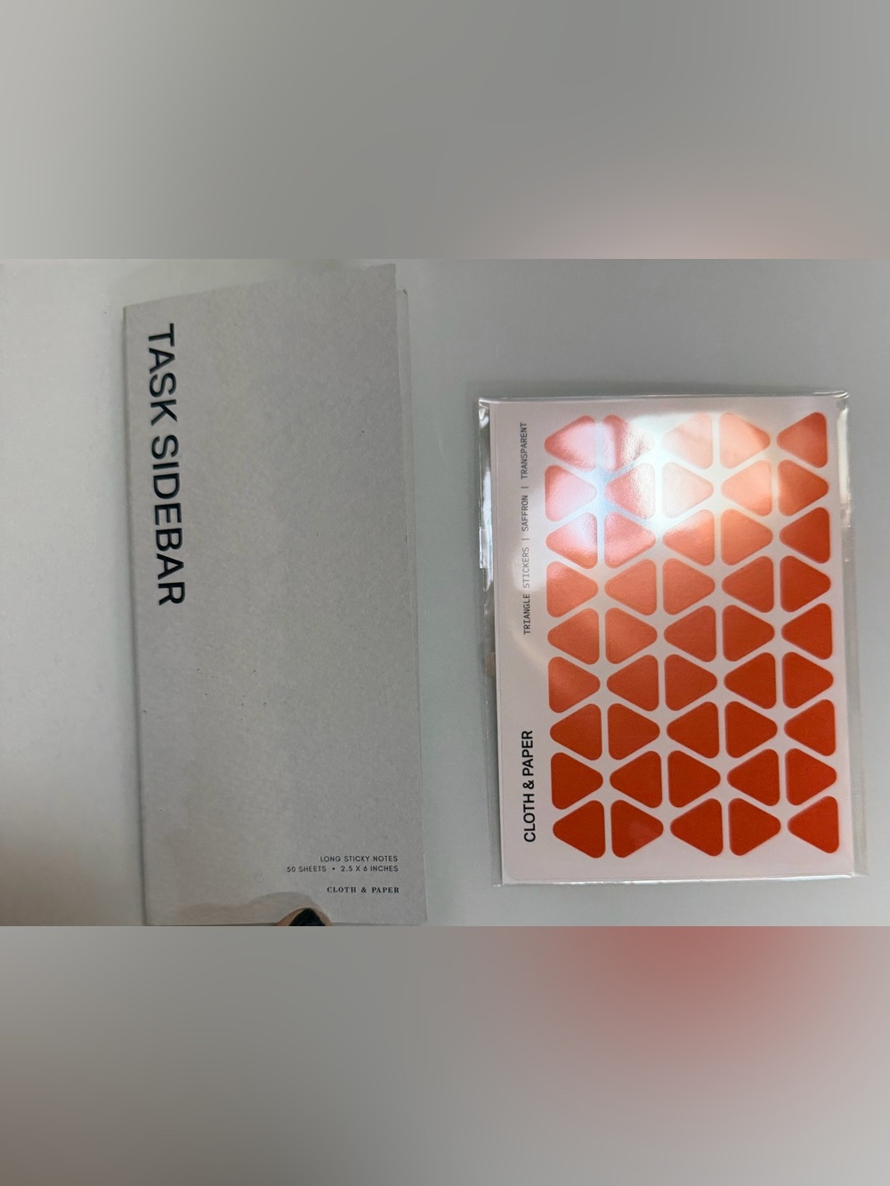 Cloth & Paper Orange Triangle Sticker Sheet & Task Sidebar Sticky Notes